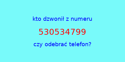 kto dzwonił 530534799  czy odebrać telefon?