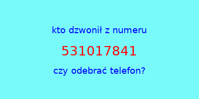 kto dzwonił 531017841  czy odebrać telefon?