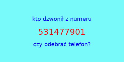 kto dzwonił 531477901  czy odebrać telefon?