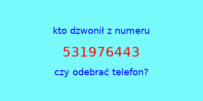 kto dzwonił 531976443  czy odebrać telefon?