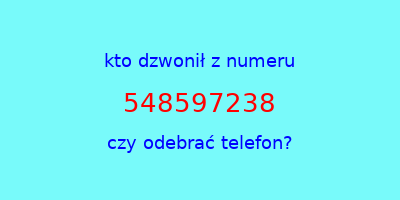 kto dzwonił 548597238  czy odebrać telefon?