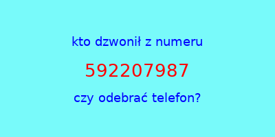 kto dzwonił 592207987  czy odebrać telefon?