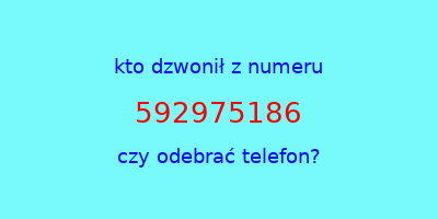 kto dzwonił 592975186  czy odebrać telefon?