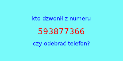 kto dzwonił 593877366  czy odebrać telefon?