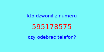 kto dzwonił 595178575  czy odebrać telefon?