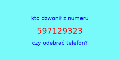 kto dzwonił 597129323  czy odebrać telefon?