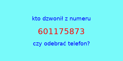 kto dzwonił 601175873  czy odebrać telefon?