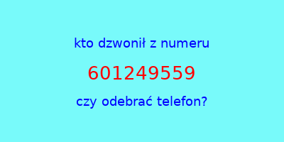 kto dzwonił 601249559  czy odebrać telefon?