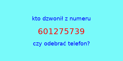 kto dzwonił 601275739  czy odebrać telefon?