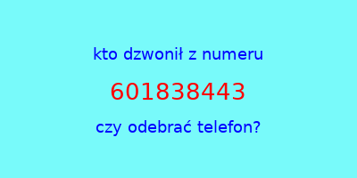 kto dzwonił 601838443  czy odebrać telefon?