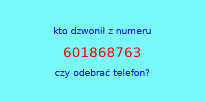 kto dzwonił 601868763  czy odebrać telefon?