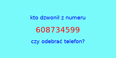 kto dzwonił 608734599  czy odebrać telefon?