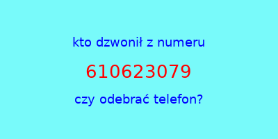 kto dzwonił 610623079  czy odebrać telefon?