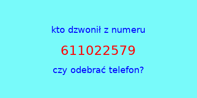 kto dzwonił 611022579  czy odebrać telefon?