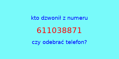 kto dzwonił 611038871  czy odebrać telefon?