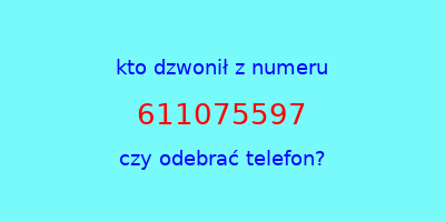 kto dzwonił 611075597  czy odebrać telefon?