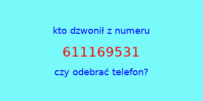 kto dzwonił 611169531  czy odebrać telefon?