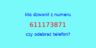 kto dzwonił 611173871  czy odebrać telefon?