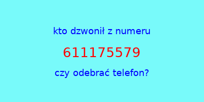 kto dzwonił 611175579  czy odebrać telefon?