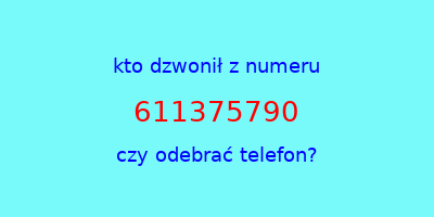 kto dzwonił 611375790  czy odebrać telefon?