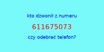 kto dzwonił 611675073  czy odebrać telefon?