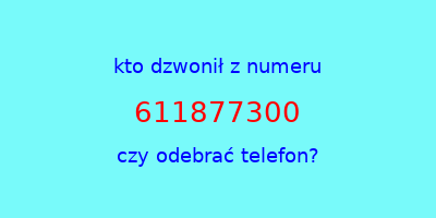 kto dzwonił 611877300  czy odebrać telefon?