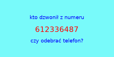 kto dzwonił 612336487  czy odebrać telefon?