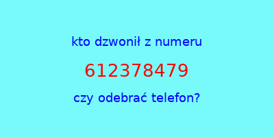 kto dzwonił 612378479  czy odebrać telefon?