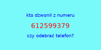 kto dzwonił 612599379  czy odebrać telefon?