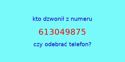 kto dzwonił 613049875  czy odebrać telefon?