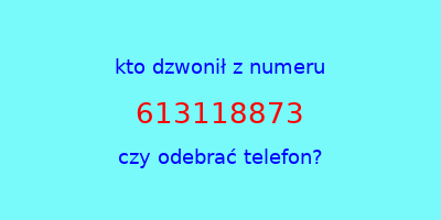 kto dzwonił 613118873  czy odebrać telefon?