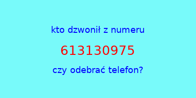 kto dzwonił 613130975  czy odebrać telefon?