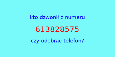 kto dzwonił 613828575  czy odebrać telefon?