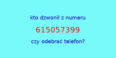 kto dzwonił 615057399  czy odebrać telefon?