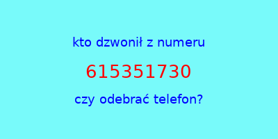 kto dzwonił 615351730  czy odebrać telefon?