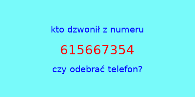 kto dzwonił 615667354  czy odebrać telefon?