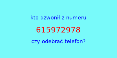 kto dzwonił 615972978  czy odebrać telefon?