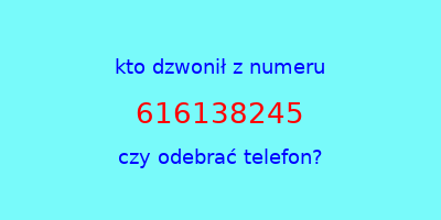 kto dzwonił 616138245  czy odebrać telefon?