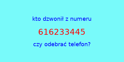 kto dzwonił 616233445  czy odebrać telefon?