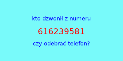 kto dzwonił 616239581  czy odebrać telefon?