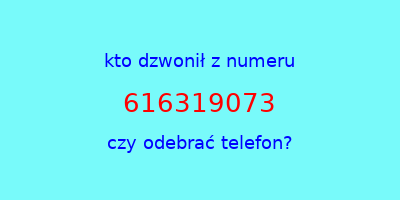 kto dzwonił 616319073  czy odebrać telefon?