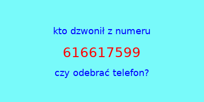 kto dzwonił 616617599  czy odebrać telefon?