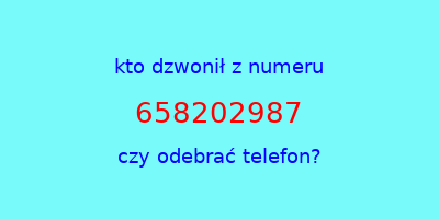 kto dzwonił 658202987  czy odebrać telefon?