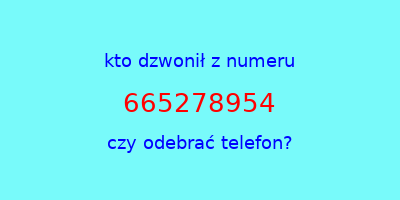 kto dzwonił 665278954  czy odebrać telefon?