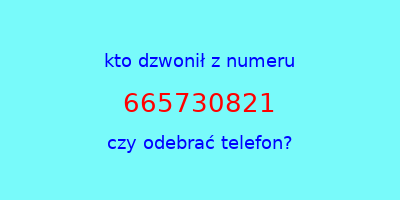 kto dzwonił 665730821  czy odebrać telefon?