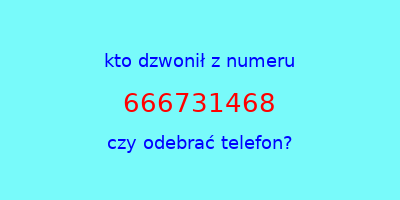 kto dzwonił 666731468  czy odebrać telefon?