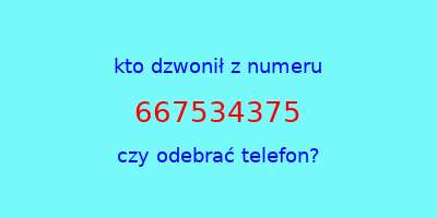 kto dzwonił 667534375  czy odebrać telefon?