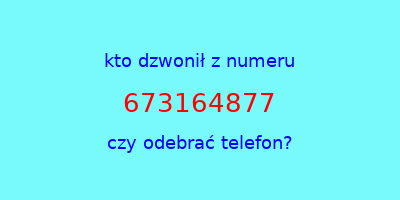 kto dzwonił 673164877  czy odebrać telefon?