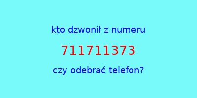 kto dzwonił 711711373  czy odebrać telefon?