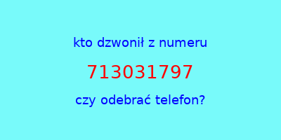 kto dzwonił 713031797  czy odebrać telefon?